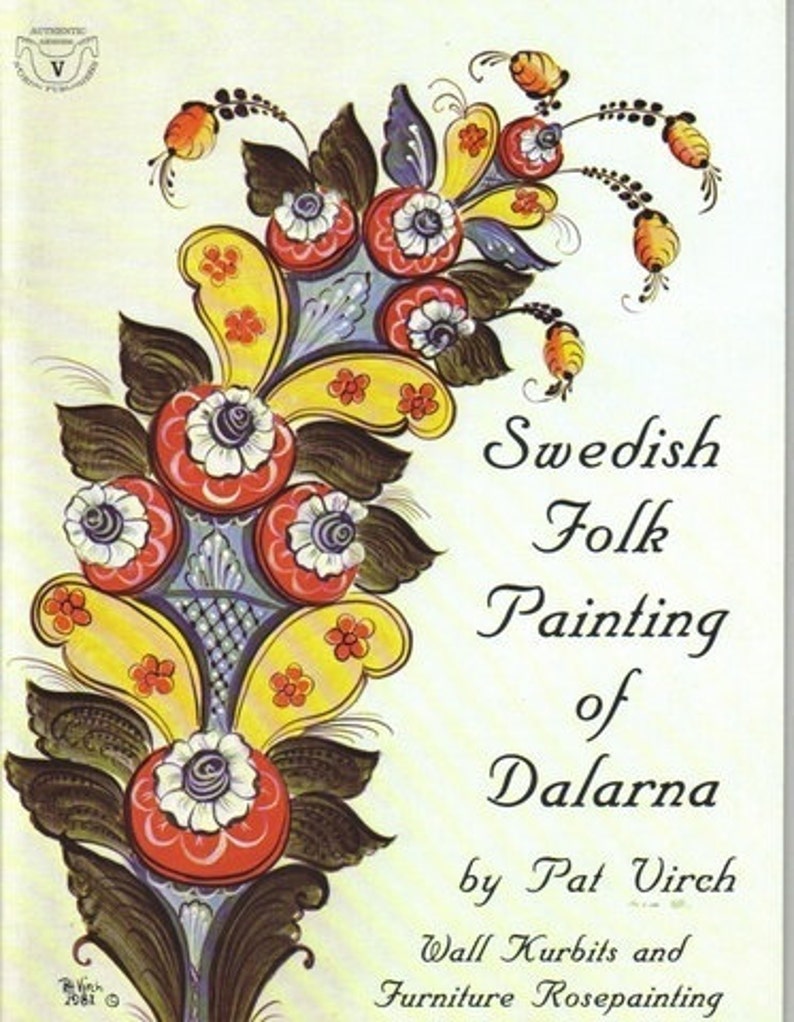 Swedish Folk Painting of Dalarna Complete History How to do it book by Pat Virch image 6