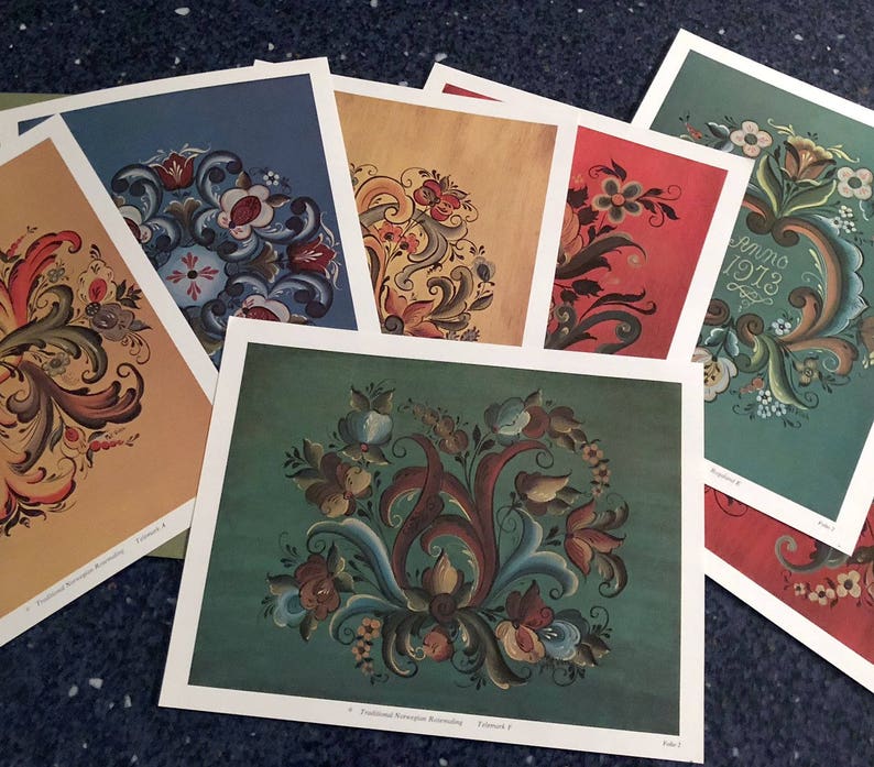 Folio of 8 full-colored Rosemaling Designs BY Pat Virch Folio 2 image 2