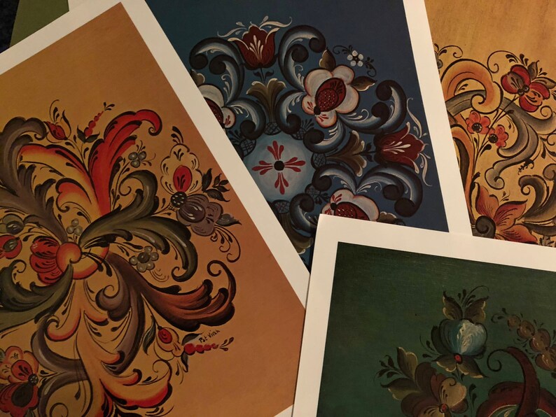 Folio of 8 full-colored Rosemaling Designs BY Pat Virch Folio 2 image 4