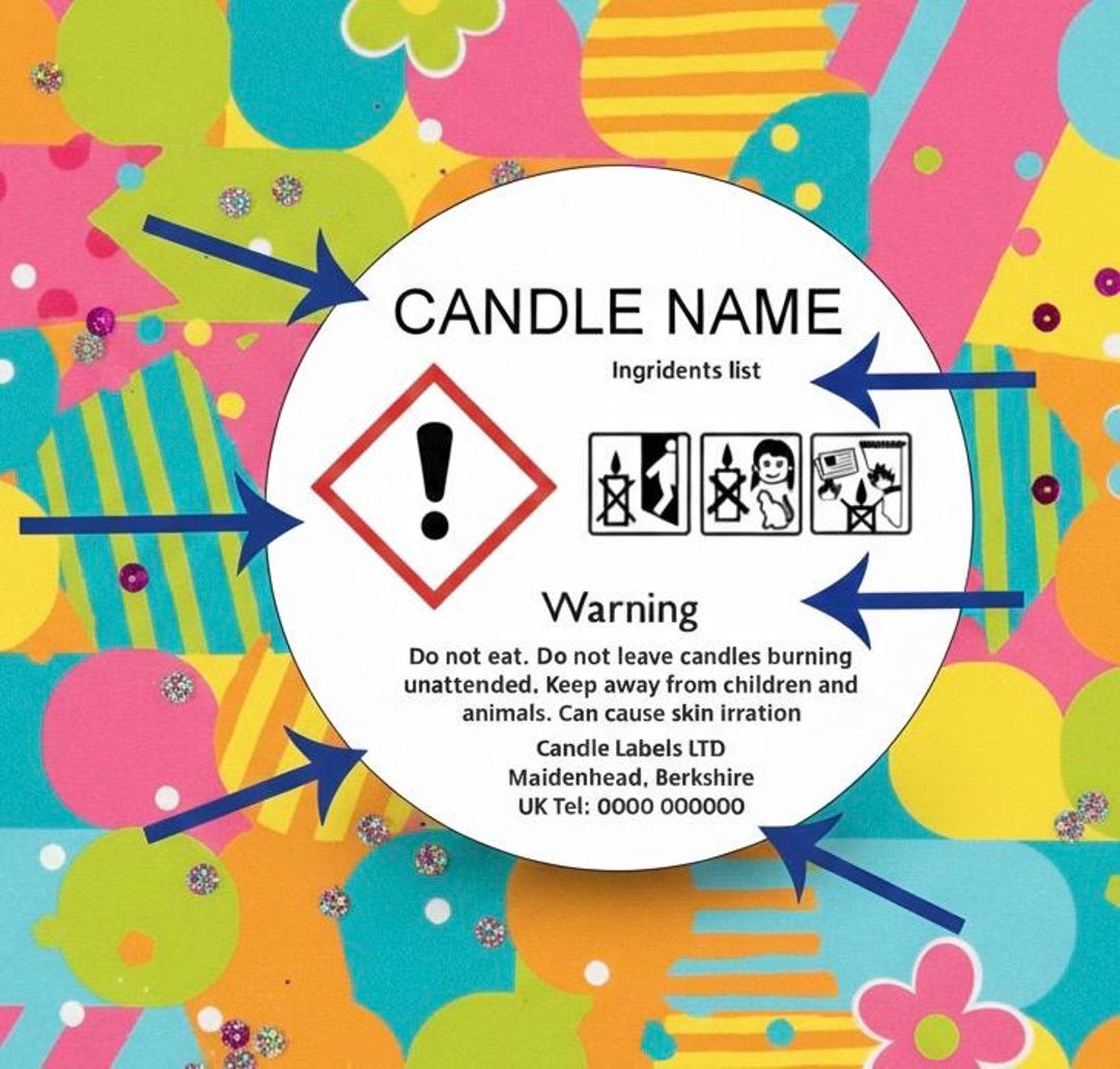 Professional CLP Candle Labels | Fully Compliant & Ready to Peel - Etsy