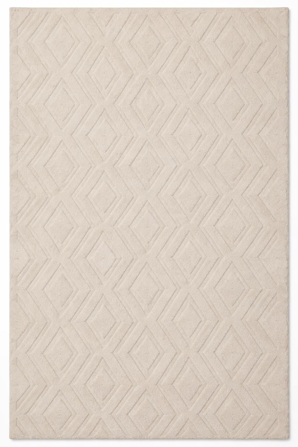 Hand Tufted Abstract Beige Area Rug, Modern Neutral Carpet for Living ...