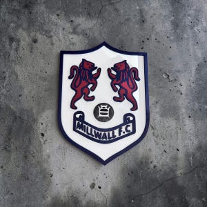 Millwall FC Crest Wall Plaque | Football Fan Art | Den Decor