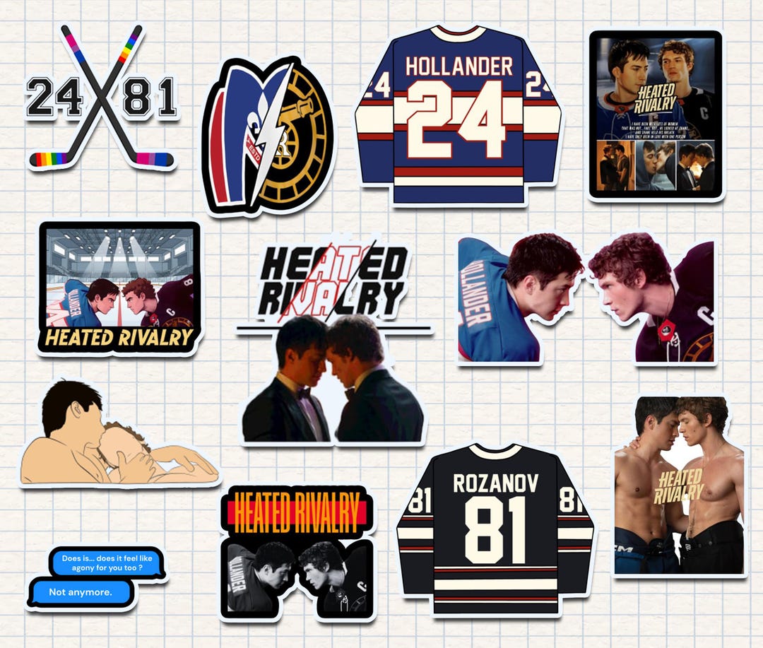 Heated Rivalry Sticker Pack Set of 12 | Hockey Lovers Stickers | Gay ...