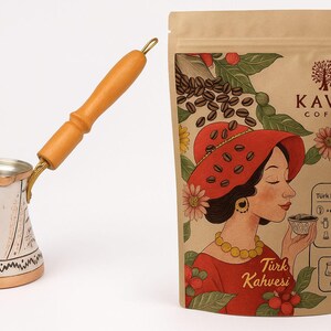 Turkish Coffee and Copper Coffee Pot - 2 of set - Christmas Gift - For Your Family