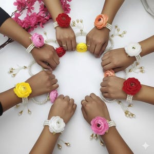Wedding floral bracelet favour gift for ladies women haldi Mehandi and Dholki giveaway