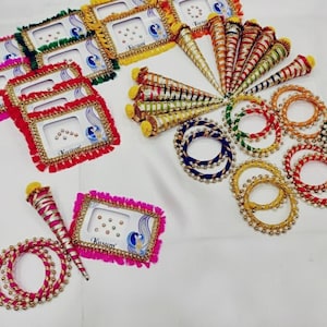 Indian Wedding Favor Set – Bangles, Bindi & Mehendi Cones