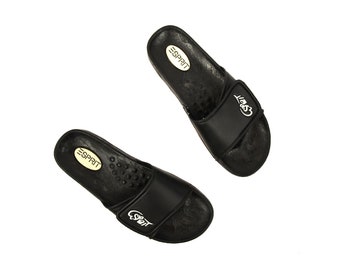 Slide Sandals Esprit Sandals Sale Vintage 90s Esprit Black Chunky