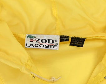 【希少】70s IZOD LACOSTE ナイロン ハイネック ブルゾン 古着 古着 80s IZOD LACOSTE ワニ パッチ ナイロン × アクリル ニット