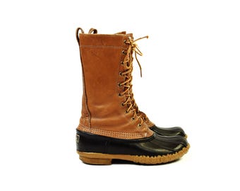 VTG 1960s L.L. Bean Tall Hunting Boots RARE Size 5M Vintage 60s LL Bean Script Label Tall Leather Maine Hunting  main image 2