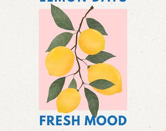 Lemon Days Amalfi Coast PNG, Retro Summer T-Shirt Design (Digital Download)