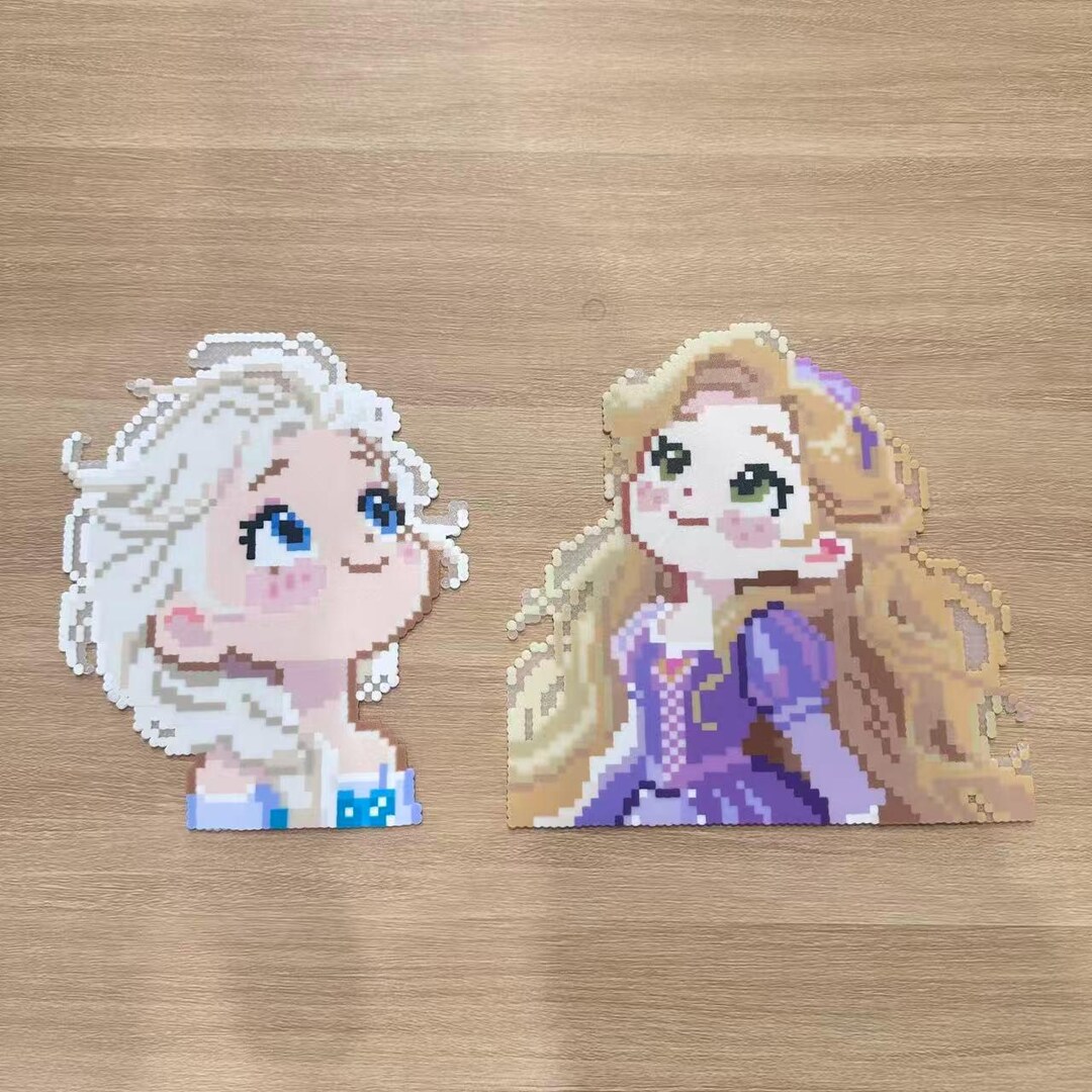 Pixel Handmade Things Handmade Pixel Art Fridge Magnet, Royal Princess, Cute Cartoon ...