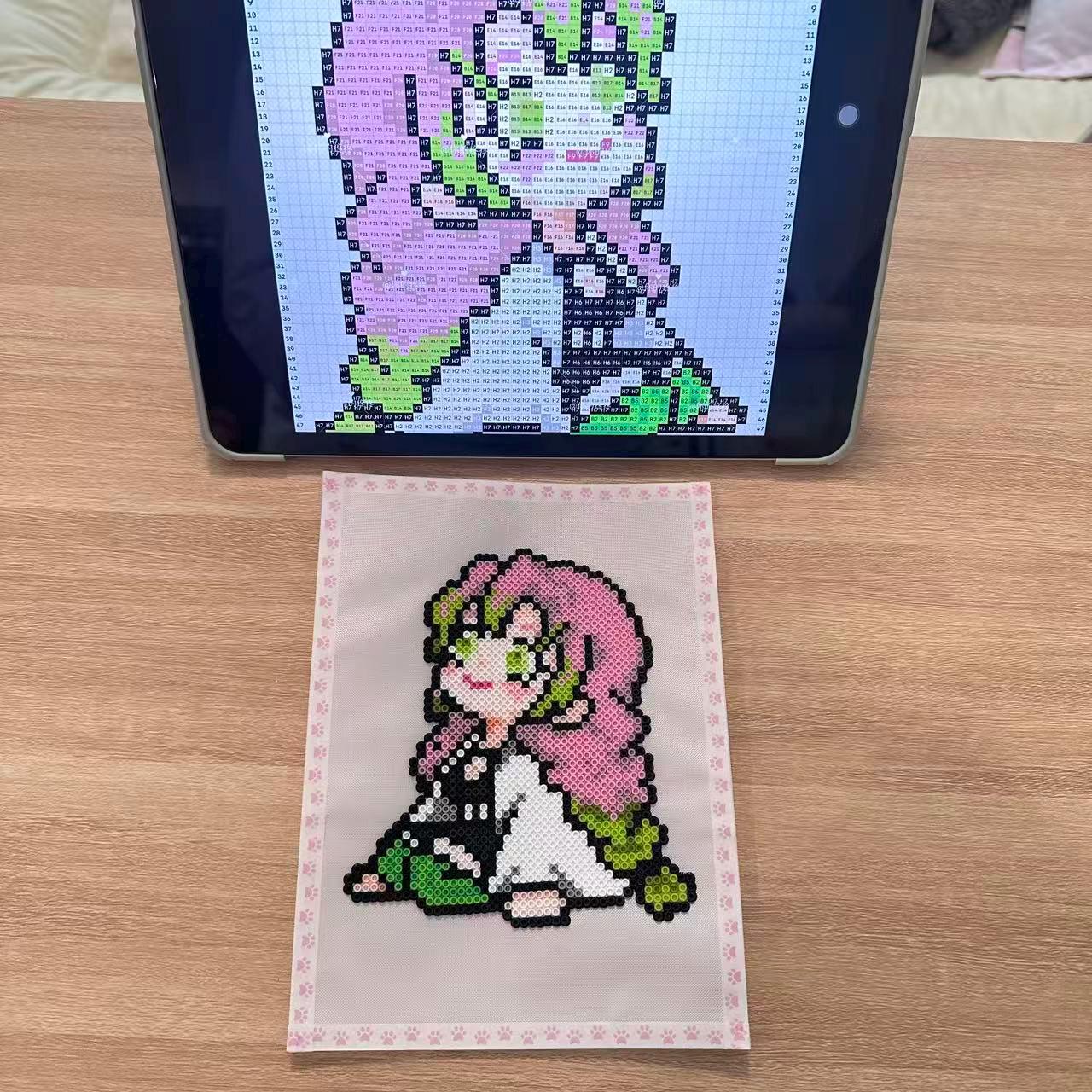 Pixel Handmade Things Handmade Pixel Art Anime Refrigerator Magnet, Popular Anime Characters ...