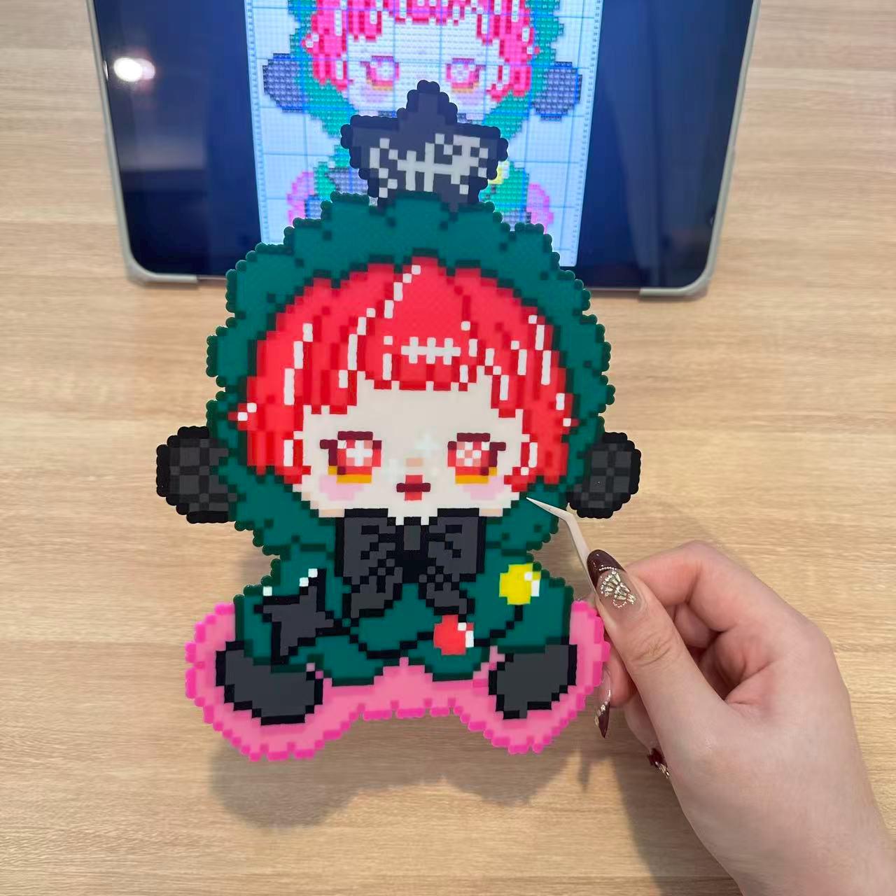 Cute Pixel Art Fridge Magnets, Kawaii Character Perler Bead Decor ...