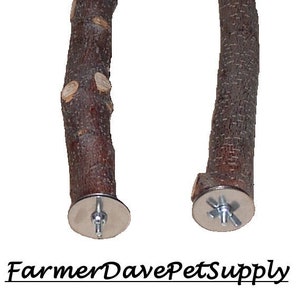 1inx10in - 2 Apple Pet Chews & Bird Perches with Hardware