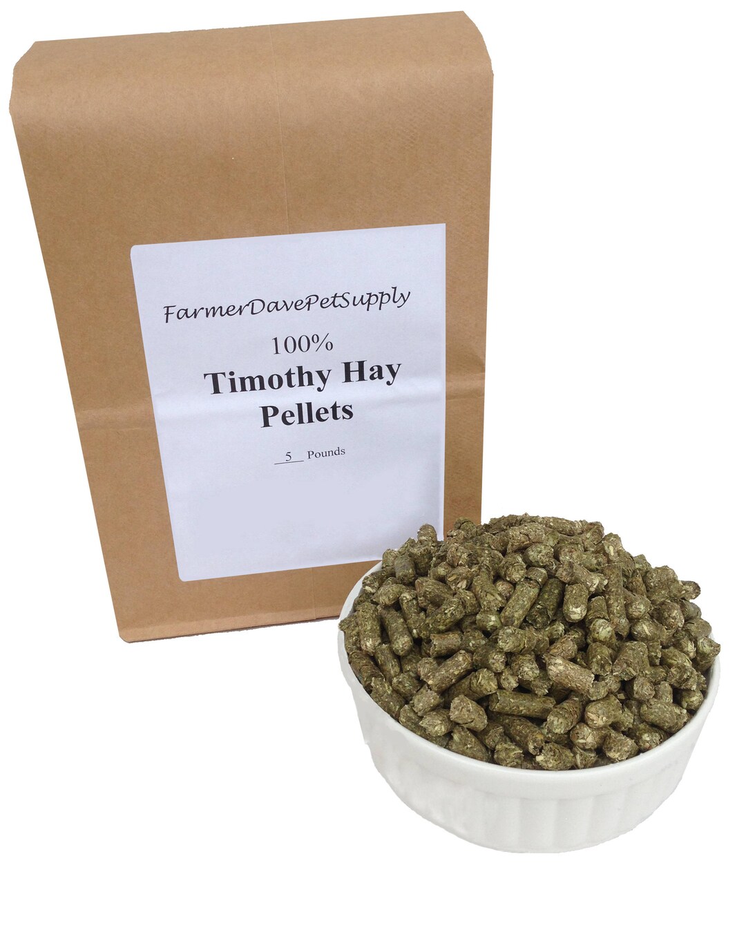 5 Lb. Timothy Hay PELLETS for Rabbits, Guinea Pigs, Chinchillas