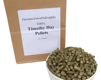 5 lb. Timothy Hay PELLETS for Rabbits, Guinea Pigs, Chinchillas, Gerbils, Hamsters, and Other Animals