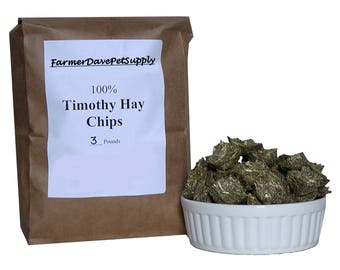 3 lb. Timothy Hay CHIPS for Rabbits, Guinea Pigs, Chinchillas, and Other Animals