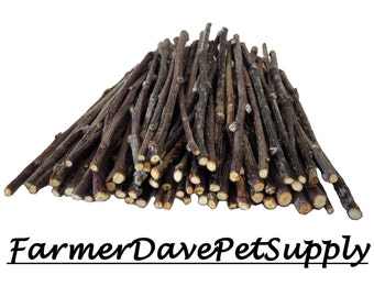 60 APPLE SKINNY STICKS for Rabbits, Guinea Pigs, Chinchillas, Gerbils, and Hamsters