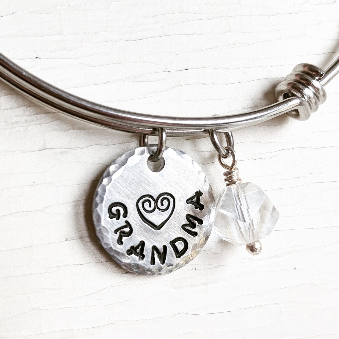 Grandma Bangle Bracelet Adjustable Charm Bracelet We Love Etsy