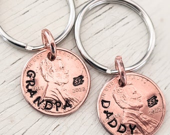 Daddy Established Keychain, Daddy Est., Dad Est. Gift, Gift for Dad, Father's Day Gift, New Dad Gift, Daddy Keychain, Daddy Est 2022