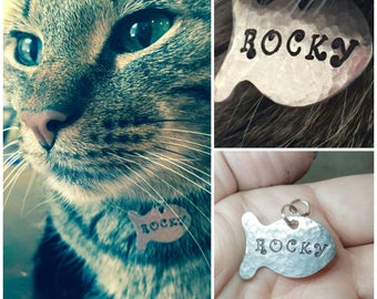 Cat ID Tag, Cat Name Tag, Unique Pet ID Tag, Custom Cat Tag, Cat Tag, Personalized Cat Tag, Personalized Pet Tag, Fish Cat Tag, Cat Collar