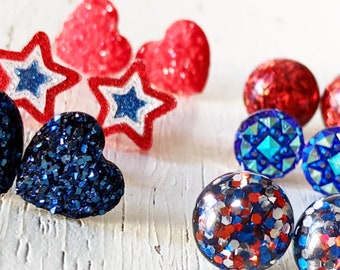 Patriotic Stud Earring Collection