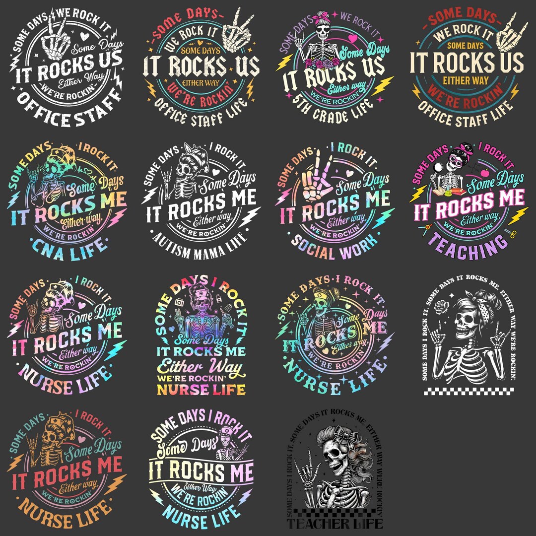 Some Days We Rock It PNG, Funny Office Staff Life Sublimation Design - Etsy