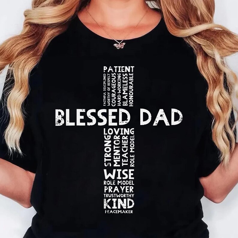 Blessed Dad Png Bundle, Christian Dad PNG, Papa Sublimation Design, Father’s Day Cross Png, Religious Dad Quote Png, christian dad png image 2