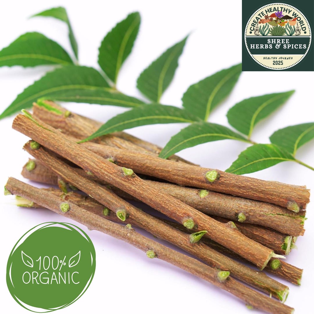 Datun Sticks Organic Neem Datun Sticks: Natural Ayurvedic Toothbrush, Herbal Dental ...
