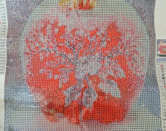 Finished Diamond Painting Red Winter Apple