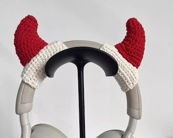ハンドメイドかぎ針編みのデビルホーンヘッドホンカバー | Sony XM4 XM5