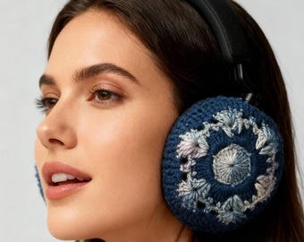 Sony XM4、XM5、XM6用手編み糸ヘッドホンカバー