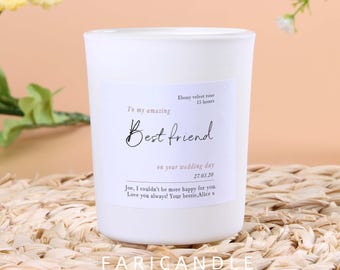 Wedding Gift for Best Friend - Personalised Bride Gifts - Scented Candle