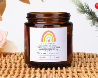 Personalised Rainbow Candle: Thinking of You Gift