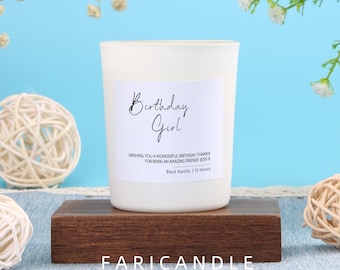 Personalised Friend Candle: Frosted Glass Soy Wax Gift