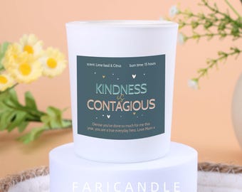 Kindness is Contagious Candle: Personalised Thank You Gift