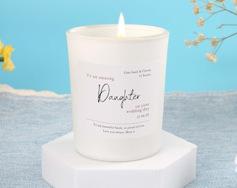 Unique Personalised Daughter Wedding Gift Scented Candle,  Wedding Gift for Couple, Bride - Personalised Gifts