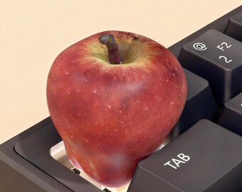 Handmade Red Apple Resin Keycap, 3D Printed ESC Key