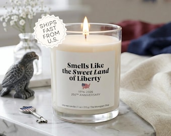Candela per il 250° anniversario di Sweet Land of Liberty America, decorazione per la festa del 4 luglio, regalo patriottico