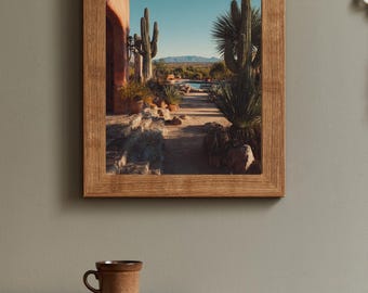 Mexican Desert wall art Matte Vertical Posters | Southwestern Cactus Landscape Print