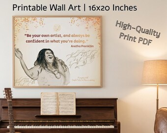 Aretha Franklin Quote Print | Music Studio Wall Art (Digital Download)