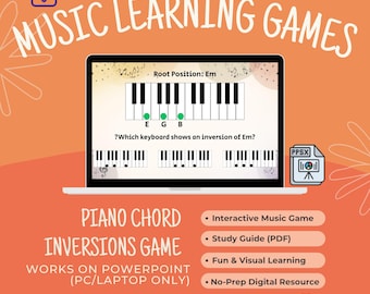 Piano Chord Inversions Game | Interactive Music Theory Activity (PowerPoint, PDF)
