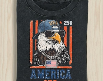 250th American Eagle Shirt, Boys 4th Of July Tee, Patriotic USA Youth Apparel, Vintage Freedom Graphic Tshirt, America 1776 2026 Gift