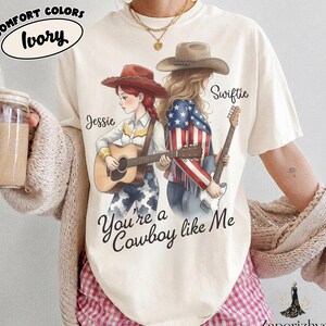 Vintage Tay Story Comfort Colors Shirt, TS And Jessie Toy Story 5 Watercolor , I Knew It I Knew You , WDW Disneyland Family Vacation 2026 Ivory/Natural/Sand