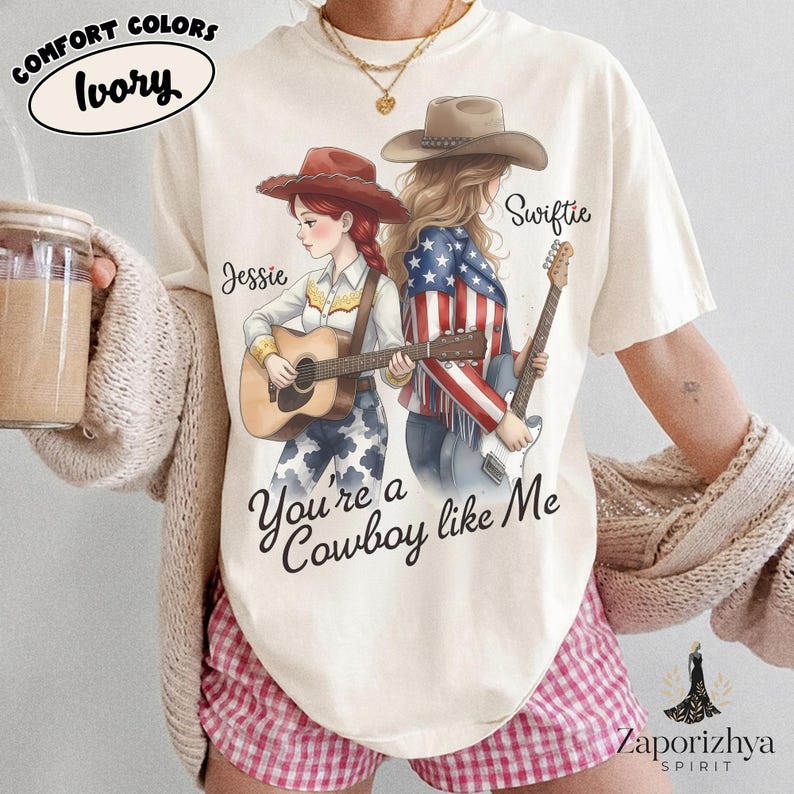 Vintage Tay Story Comfort Colors Shirt, TS And Jessie Toy Story 5 Watercolor , I Knew It I Knew You , WDW Disneyland Family Vacation 2026 Ivory/Natural/Sand