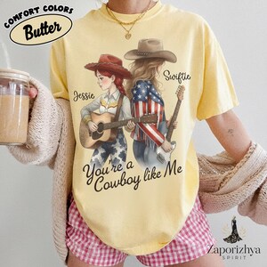 Vintage Tay Story Comfort Colors Shirt, TS And Jessie Toy Story 5 Watercolor , I Knew It I Knew You , WDW Disneyland Family Vacation 2026 Butter / Mustard