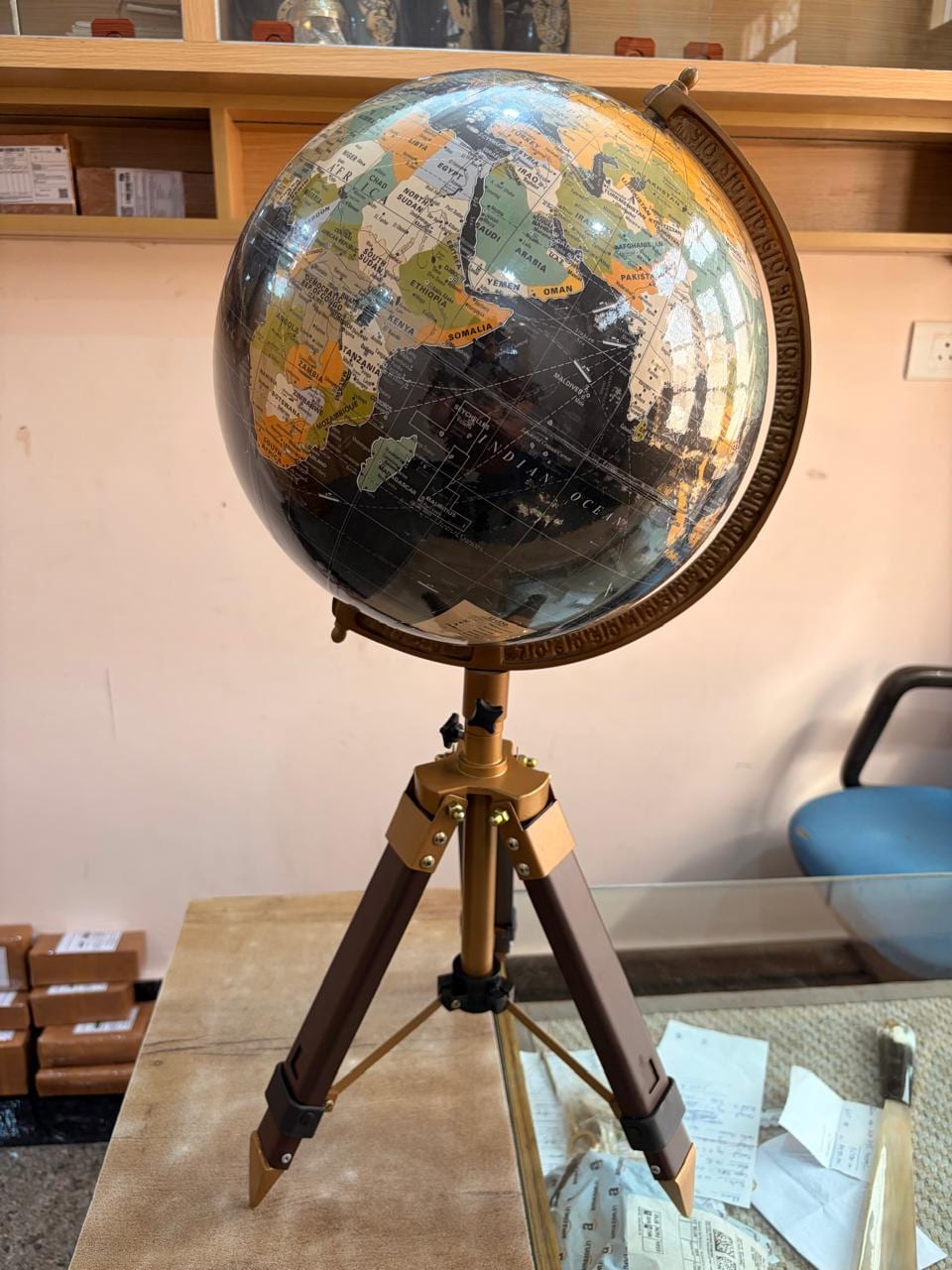Vintage Black Ocean World Globes - Etsy