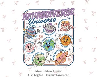 Neurodiverse Universe PNG, Autism Awareness Png, Neurodiversity Png, Inclusive Design Png, Teacher Shirt PNG, Kids Education PNG