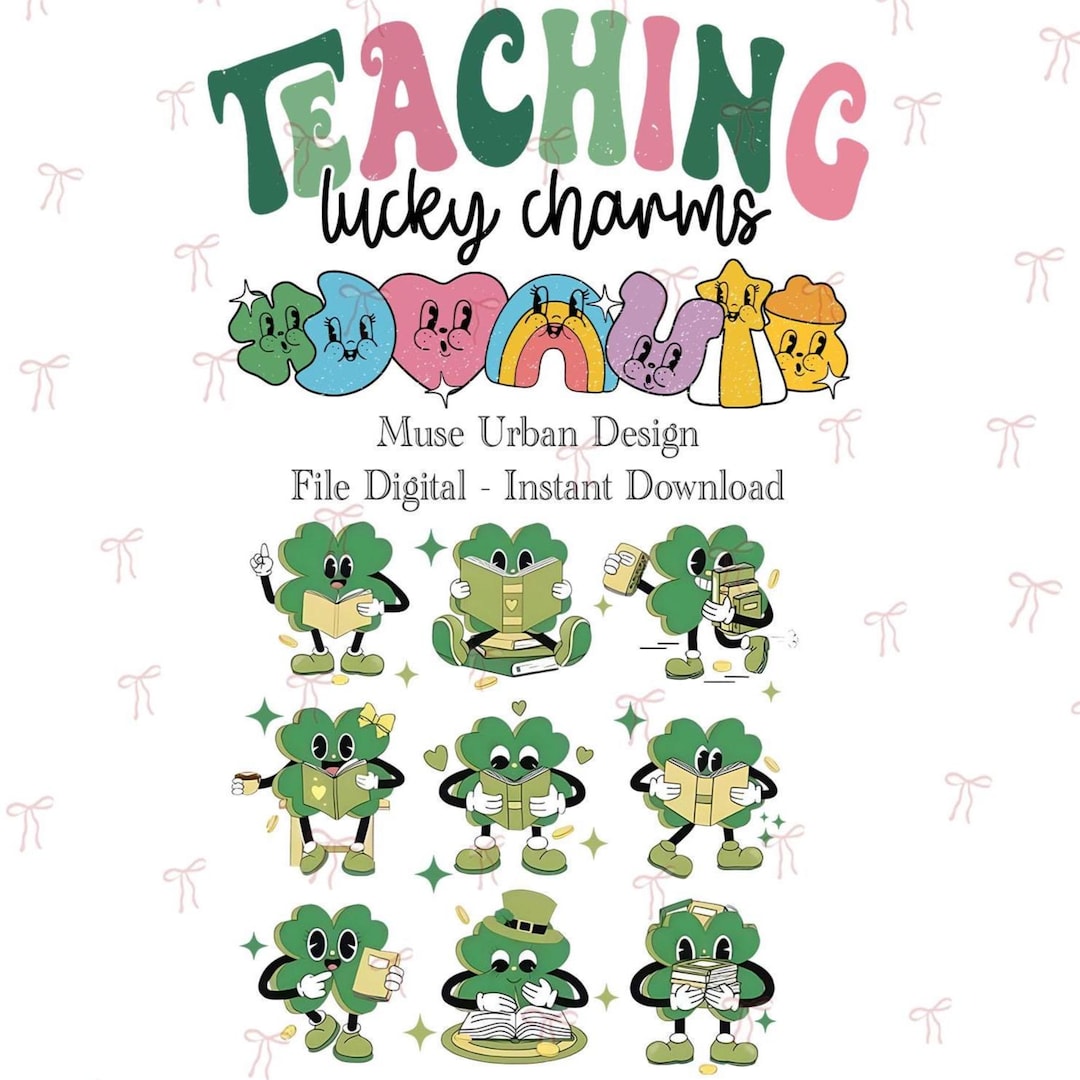 Teaching Lucky Charms PNG Bundle | St Patrick’s Day Teacher Clipart ...