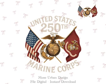 US Marine Corps 250th Png, USMC 250Anniversary Png, US Marines 1775-2025 Digital Download, America 250 png, Usa independence, eagle png